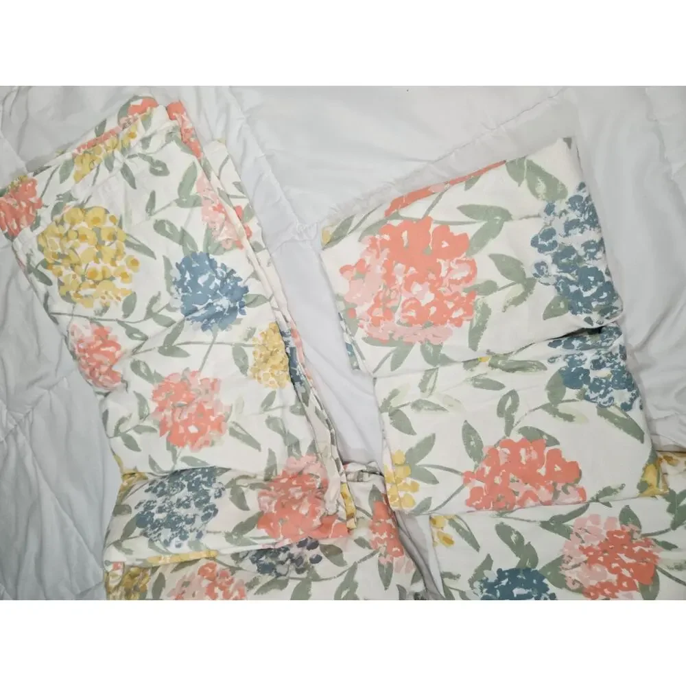 Garnet Hill Cotton Fleece Queen Set Tabitha Floral 5 Pcs Portugal Bedding Garden